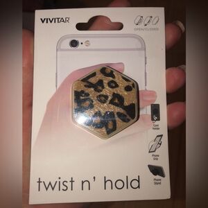 Vivitar Leopard twist n’ hold Phone Grip & Stand NEW